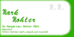 mark mohler business card